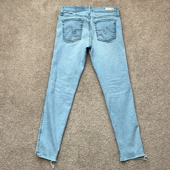 Adriano Goldschmied The Farrah High Rise Skinny Ankle Raw Hem Jeans - Picture 3 of 9